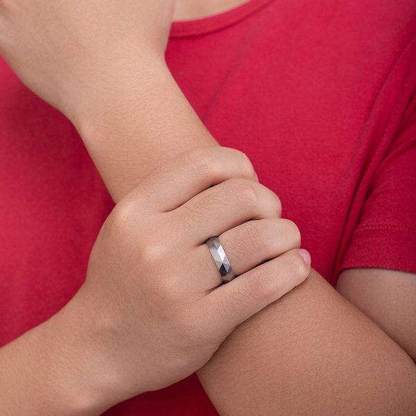 OBRĄCZKA PIERŚCIEŃ z Wolframu WOLFRING EU19 US09 zdjęcie 2