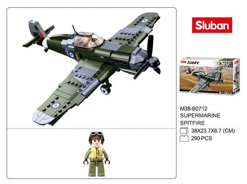 KLOCKI SLUBAN WWII Wojsko Samolot Mysliwiec 290 - B0712 na Arena.pl
