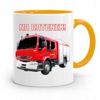 Kubek Żółty Dla Strażaka Na Ratunek Prezent Z Nadrukiem Ze Zdjęciem