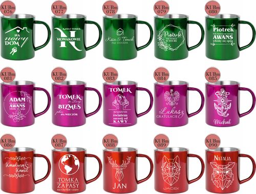 Kubek metalowy z grawerem PREZENT dla nauczyciela na Arena.pl