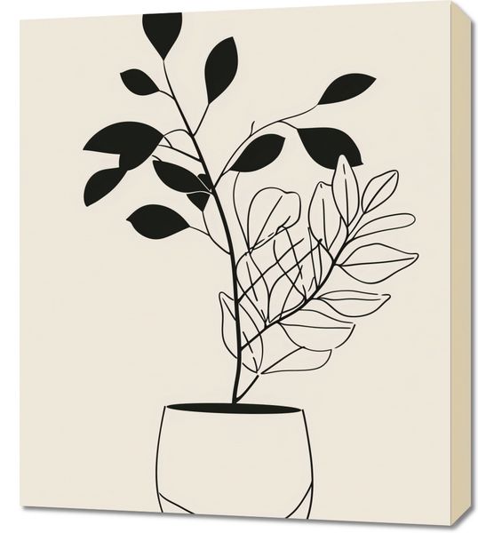 Obraz 60x70cm Prostota Doniczki zdjęcie 1