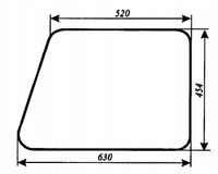 szyba drzwi górna ciągnika MTZ-82 Belarus kabina mała oryginalna