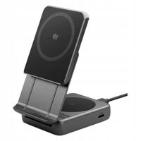 Ładowarka indukcyjna 2w1 Spigen Essential Qi2.2 25W MagSafe czarny
