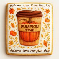 CIASTKO LUKROWANE PUMPIKN LATTE ROZ.M PION JESIEŃ RĘCZNIE ROBIONE