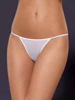 Luiza stringi białe - z efektownym wzorem z tyłu Obsessive L/XL