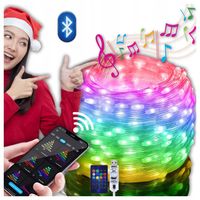 Lampki Świąteczne 200 LEDowe Inteligentne Bluetooth Świecą w RYTM Muzyki