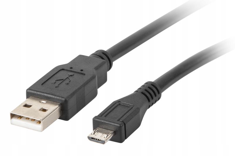 Standardowy kabel micro USB typ B 2.0 długość 1,8m zdjęcie 1