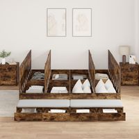 Rama łóżka z miejscem na przechowywanie Brązowy