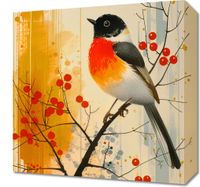 Obraz 40x40cm Jesienny Rudzik