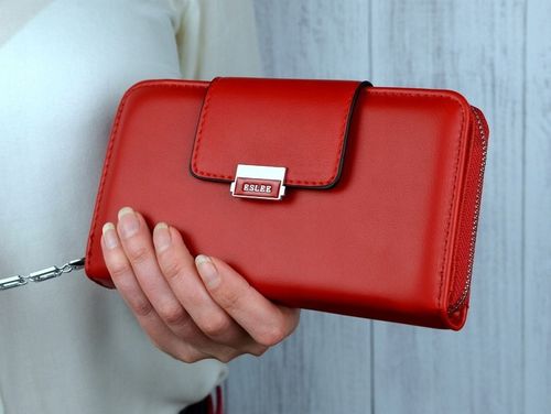 PORTFEL DAMSKI PODWÓJNY NA ZAMEK DUŻY organizer pojemny na Arena.pl