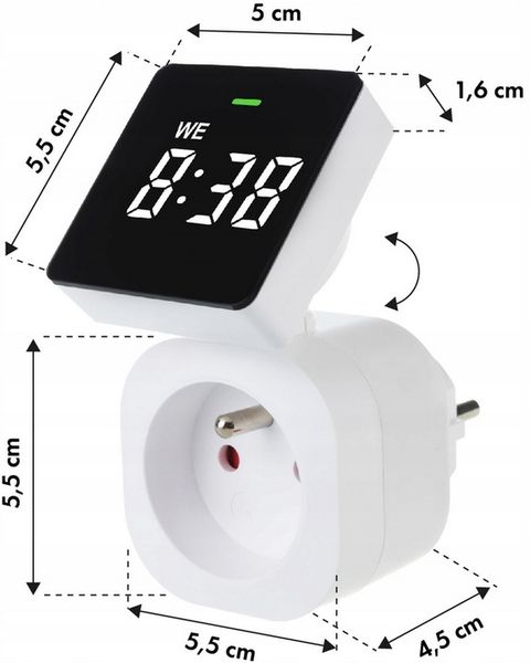 PROGRAMATOR CZASOWY TIMER CYFROWY 8 PROGRAMÓW 3680W EKRAN LCD 16A IP20 zdjęcie 14