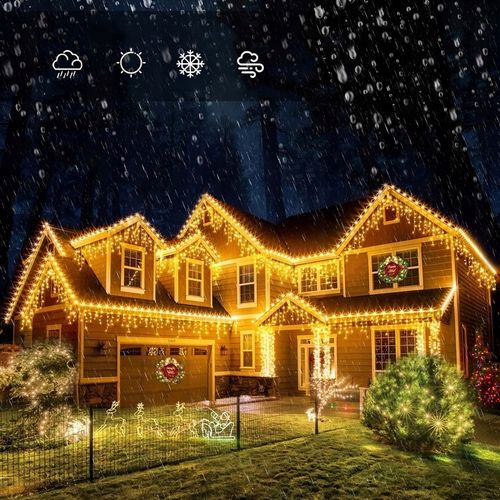 LAMPKI ZEWNĘTRZNE SOPLE CHOINKOWE 500 LED ŚWIATEŁKA ŚWIĄTECZNE +FLASH 22.5M na Arena.pl