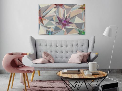 60101 Obraz na płótnie TRÓJKĄTY PASTELE WZÓR na Arena.pl