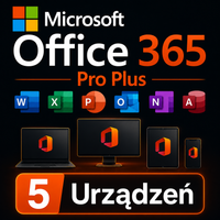 Microsoft Office 365 Pro Plus | 5 Urządzeń | PL | Dostawa 24/7