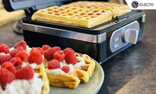 GOFROWNICA 2000W XXL 2 GOFRY Z REGULACJĄ TEMPERATURY PUSZYSTE GOFRY SOLIDNA na Arena.pl