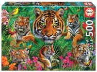 Puzzle 500 Tygrysy w dżungli 112783