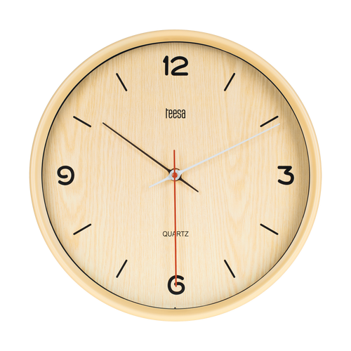 ZEGAR ŚCIENNY 30 CM JASNY BRĄZ TEESA TSA0048 PIĘKNY DO BIURA DO POKOJU na Arena.pl