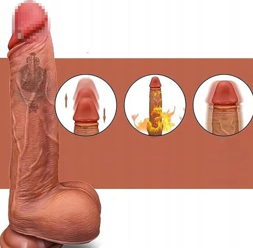 Realistyczne dildo z funkcjami ciągu, wibracji i ogrzewania, 4.5cm na Arena.pl