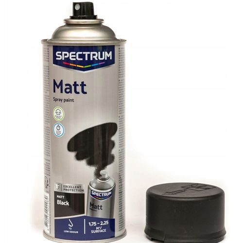 2x FARBA LAKIER do METALU DREWNA w Sprayu CZARNY MAT Szybkoschnąca spray na Arena.pl