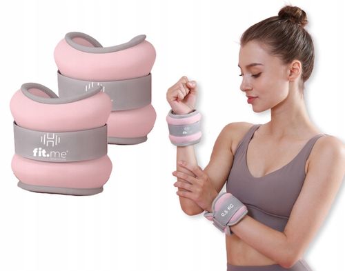 OBCIĄŻNIKI CIĘŻARKI NA KOSTKI NADGARSTKI RĘCE NOGI 2x0,5KG CIĘŻARKI FIT.ME na Arena.pl