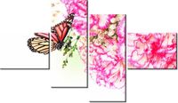140CM 70 OBRAZ KOLOROWE MOTYLKI ŚCIENNY