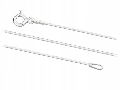 Srebrny Łańcuszek Linka Srebrna Żmijka Ośmiokątna Choker Damski 0,9 mm 35cm na Arena.pl