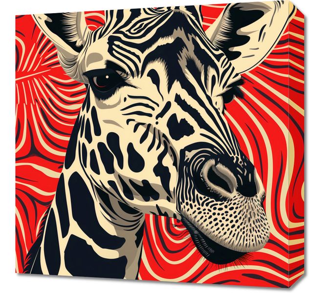 Obraz 50x50cm Wzrok Żyrafy zdjęcie 1
