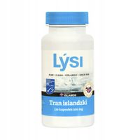 Tran Lýsi islandzki kapsułki OMEGA 3 witaminy A D E 500 mg 120 kapsułek