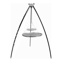 Grill na trójnogu 200 cm COOK KING - 2 ruszty stal naturalna 80 cm + 40 cm