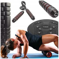 PROFESJONALNY zestaw Treningowy WAŁEK ROLER 45cm +Twister SKAKANKA Łożyska