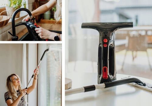 MYJKA DO OKIEN SZYB AKUMULATOROWA TELESKOP WYSOKIE OKNA + 1L PŁYNU DO na Arena.pl