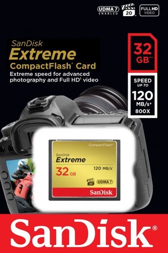 SanDisk Extreme CompactFlash 32GB 120/85 MB/s na Arena.pl