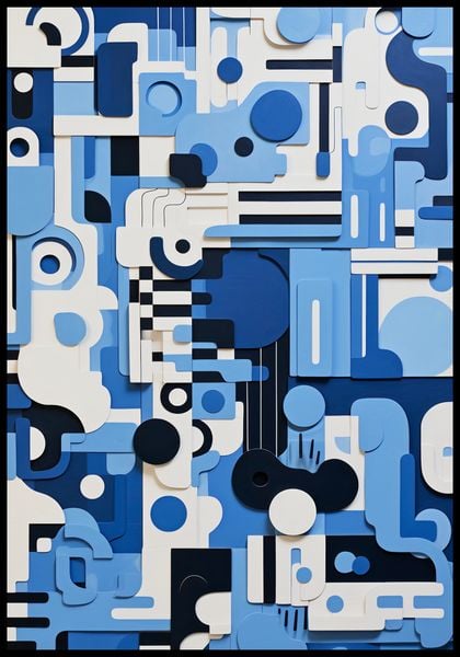 Plakat 68x98cm Niebieski Labirynt zdjęcie 2