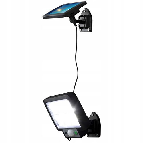 LAMPA SOLARNA LED DO OGRODU GARAŻU Z CZUJNIKIEM ZMIERZCHU RUCHU + PILOT na Arena.pl