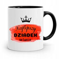 Kubek Czarny Prezent Dla Dziadka Najlepszy Dziadek Z Nadrukiem Ze Zdjęciem