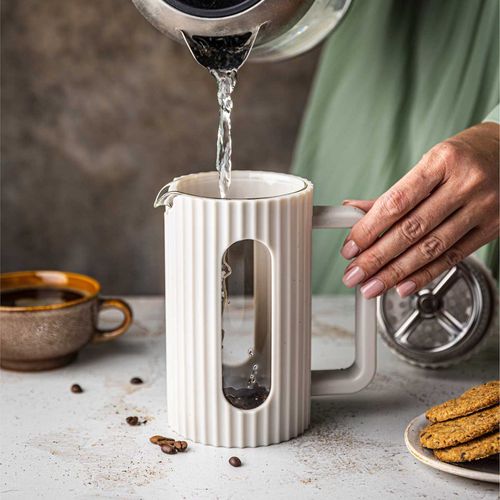 zaparzacz tłokowy do kawy/herbaty 600ml klausberg kb-7748 biały na Arena.pl