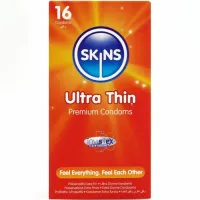 skins ultra thin prezerwatywy premium 16 szt. ultracienkie, waniliowe