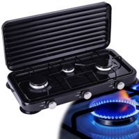 kuchenka przenośna gazowa turystyczna campingowa 3 palniki 2x2,2kw 1x1,1kw