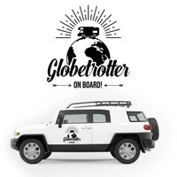 NAKLEJKA NA BOK AUTA dekoracyjna wodoodporna góry KAMPER camper auto 50cm