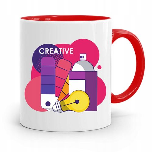 Kubek Czerwony Prezent Dla Grafika Creative Z Nadrukiem Ze Zdjęciem na Arena.pl