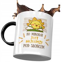 Kubek Czarny Dla Mikołaja Kolegi Na Prezent Z Nadrukiem Ze Zdjęciem
