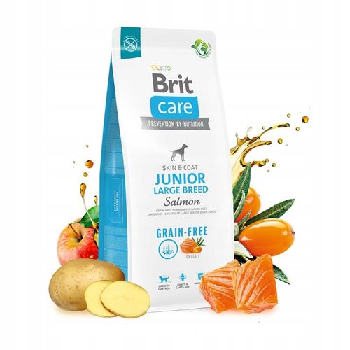 BRIT CARE Dog Grain-free Junior Large Breed Salmon 12kg na Arena.pl