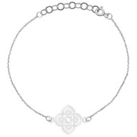 Bransoletka Kwiat Kwiatek Ażurowy 20 cm Srebro 925