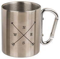 Stalowy Kubek Turystyczny z Karabińczykiem - Kierunki Świata