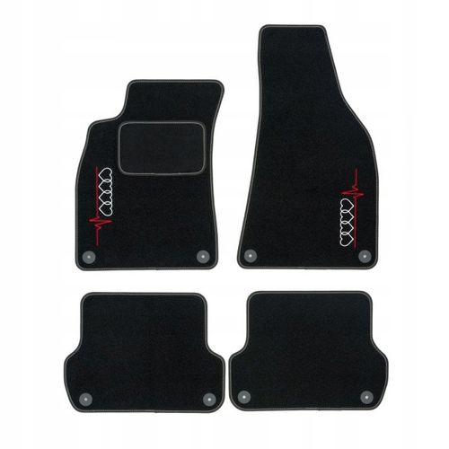 Dywaniki welurowe LOGO AUDI A4 B6 B7 2001-2007 na Arena.pl