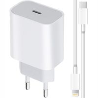 SZYBKA ŁADOWARKA DO IPHONE 11 12 13 14 KOSTKA 20W + KABEL 1M USB-C LIGHTING