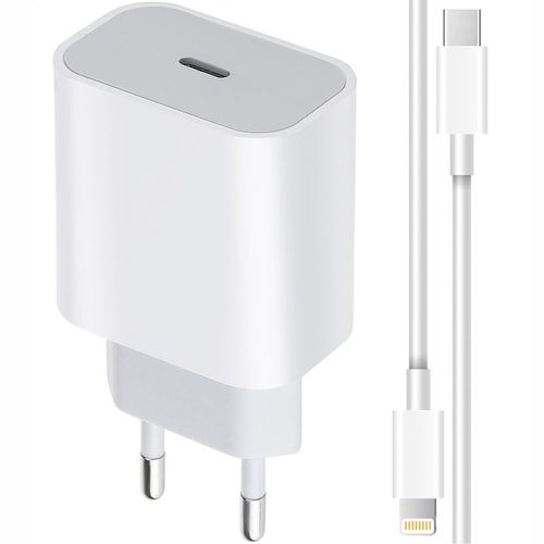SZYBKA ŁADOWARKA DO IPHONE 11 12 13 14 KOSTKA 20W + KABEL 1M USB-C LIGHTING na Arena.pl