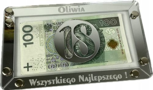 Srebrna Złota Koperta Kartka Pudełko Na Pieniądzę Urodziny 18 30 40 na Arena.pl