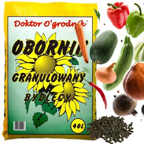 OBORNIK GRANULOWANY 100% BYDLĘCY 40L NAWÓZ z produkcji LISTOPAD 2025 na Arena.pl