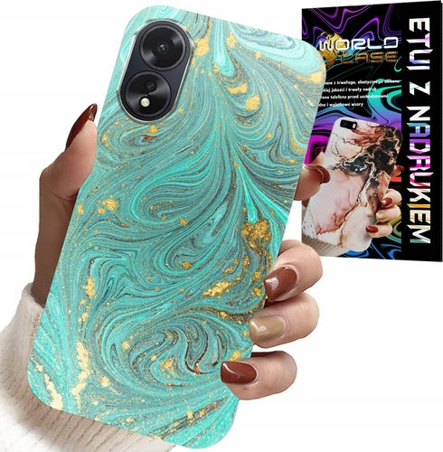ETUI DO OPPO A38 4G - MARMURKOWE WZORY + SZKŁO HARTOWANE na Arena.pl